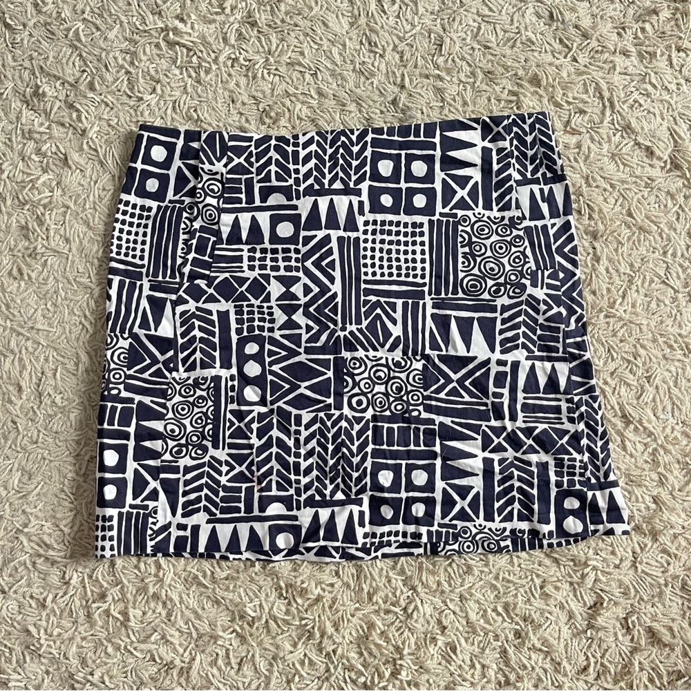 J Crew Patterned Mini Skirt